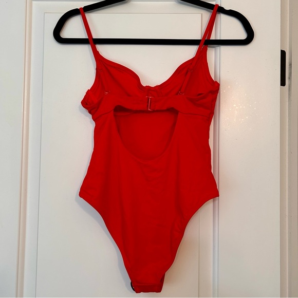 Good American Show Off One Piece Swimsuit in Bright Poppy Sz 1 NWT - Picture 4 of 11